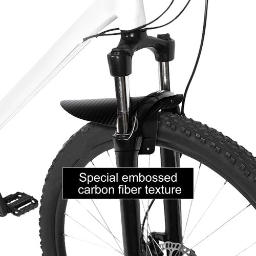 NQEUEPN 2pcs Mountain Bike Fenders with 12 Cable Ties, Front and Rear Compatible Bicycle Mudguard Adjustable Fork Fender MTB for 26in, 27.5in, 29in Bike Wheel & Disc Brake Bikes