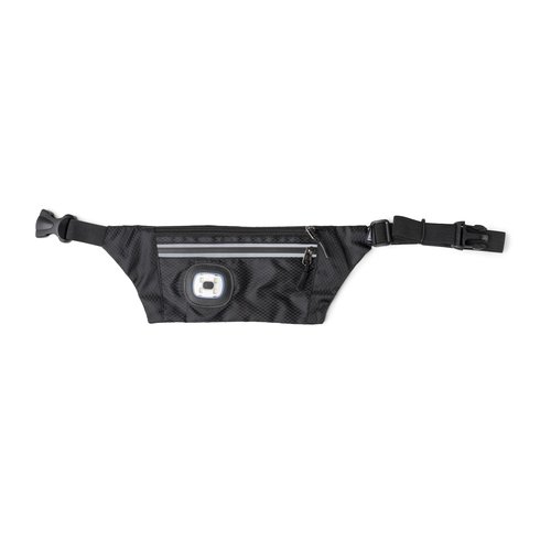 Night Scope Reflective Sling/Fanny Pack with Removable Rechargable LED Light - Black