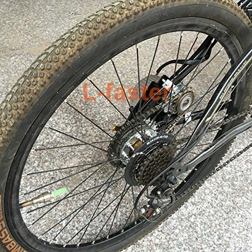 L-faster Bicycle Spoke Chain Wheel Bike Rear Wheel 32T Sprocket for Our Left Drive Motor Kit 16T Freewheel with Adapter for Motor MY1016Z