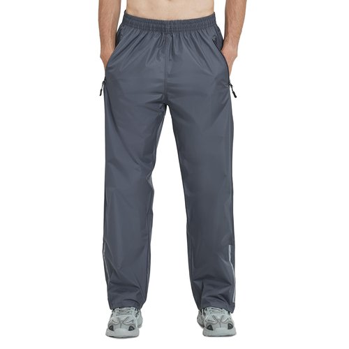 Ourcan Men's Rain Pants Over Pants Waterproof Windproof Pants Breathable Lightweight Suitable for Rainy Outdoors, Hiking, Golf, Fishing Gray