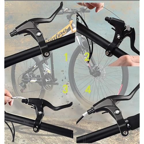 Generic A Pair Bicycle Brake Lever Bike Brake Handle Bike Brake Levers of Universal Aluminum Alloy Bike Cycling Equipment Accessory for Mountain Road Folding Mountain Kids Bike 2.2cm Diameter (Black)