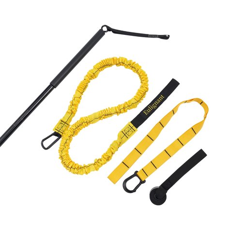 Weighted Bar and Resistance Cord for Rotational Core-Strength Training, Swing Trainer