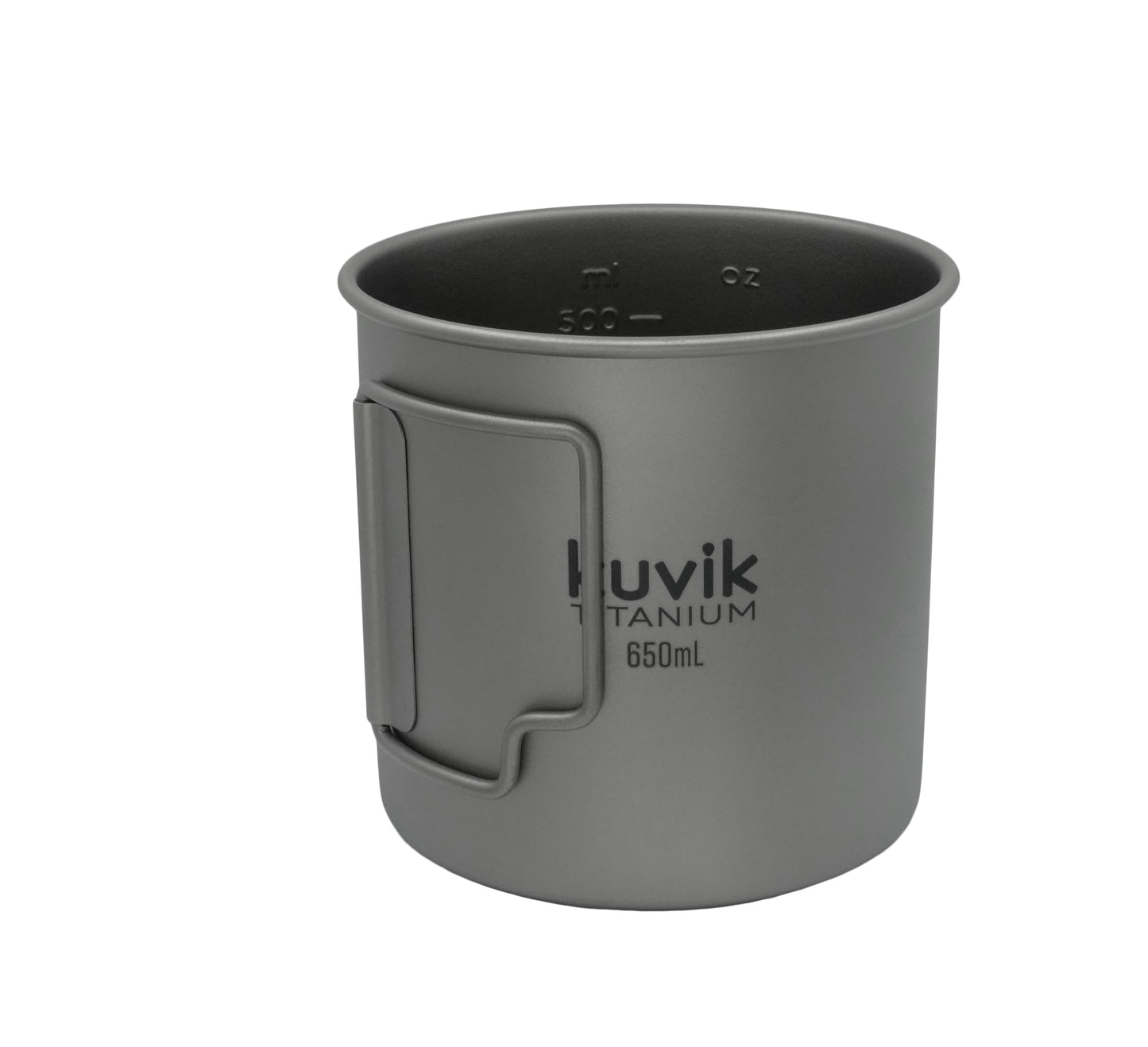 Kuvik Titanium Pot with Lid 650ml (22 oz) - Ultralight and Compact Pot for Backpacking, Camping, and Survival
