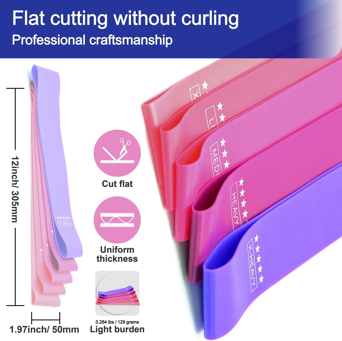 Resistance Loop Exercise Bands Exercise Bands for Home Fitness, Stretching, Strength Training, Physical Therapy,Elastic Workout Bands for Women Men Kids