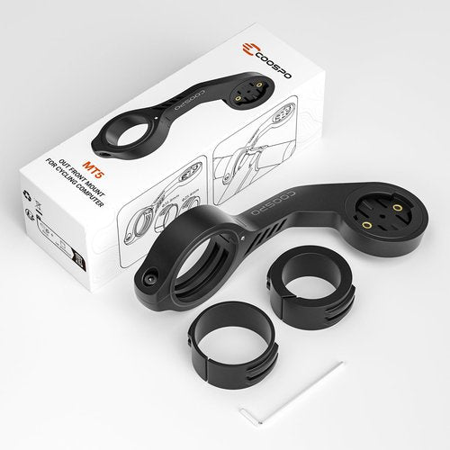 CooSpo Bike Computer Out Front Mount MT5, Compatible with Garmin, Bike Computer Mount Adapter for Handlebar 25.4mm/31.8mm