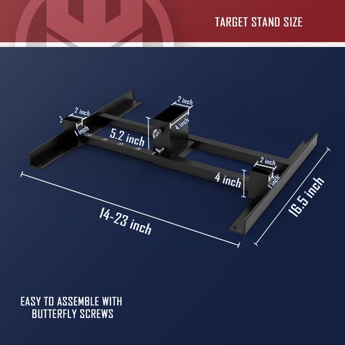 KNINE OUTDOORS Target Stand System 12x20 inch AR500 Steel Hostage Reactive Shooting Target 3/8" Thick with 2x4 Target Stand Kit (12x20 inch and 3/8" Thick Target Stand System)