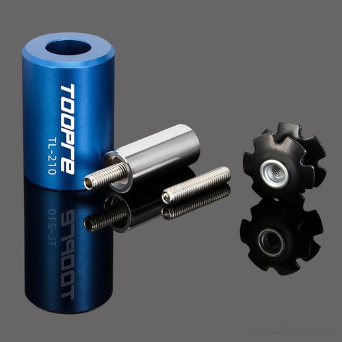 Ragyzity 7 PCS Bike Bicycle Fork Star Nut Setting Installer Install Tool with 3 Free Star Nuts, Bike Fork Installer Setting Tool and Rubber Hammers with Star Nuts, MTB Star Nut Tool