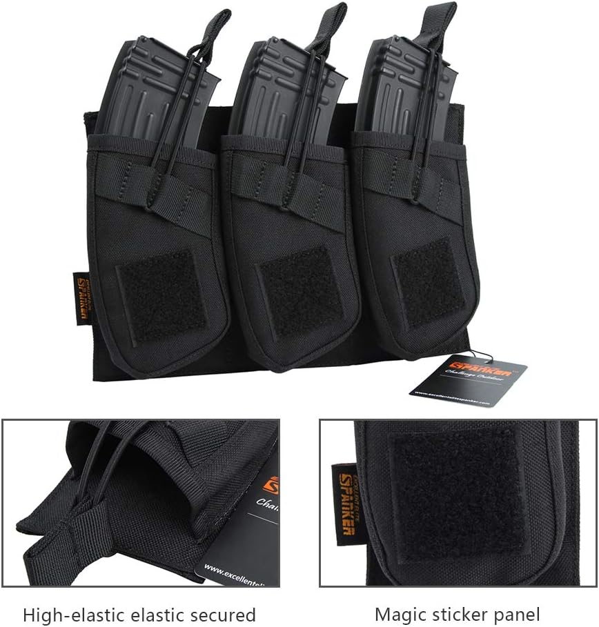 EXCELLENT ELITE SPANKER Single/Double/Triple Open Top Molle Mag Pouch AK Magazine Pouch for AK47 AK74 AR-15 Pmags Magazine