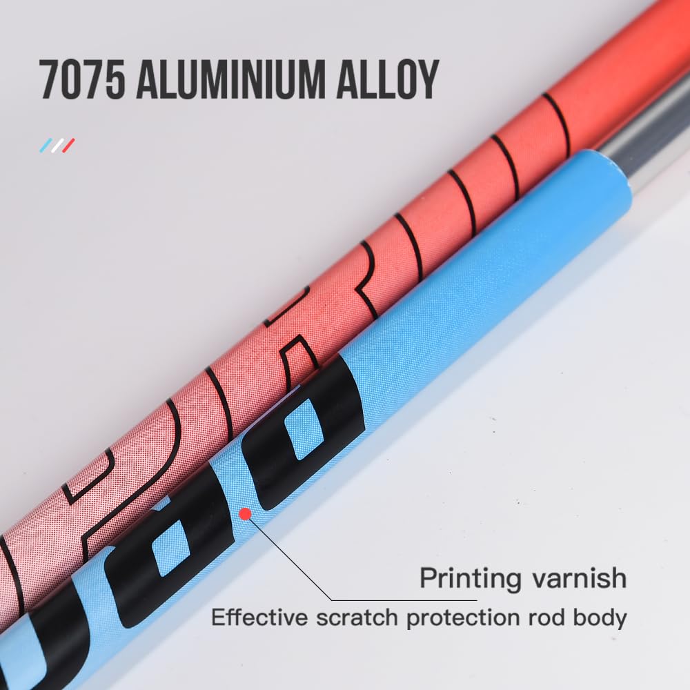 AONIJIE Trekking Poles - 2 Pcs Collapsible Aluminum Alloy 7075 Hiking Poles with Anti-Shock and Quick Lock System, Ultralight for Hiking, Camping, Mountaining, Trekking (Blue Red,120cm)