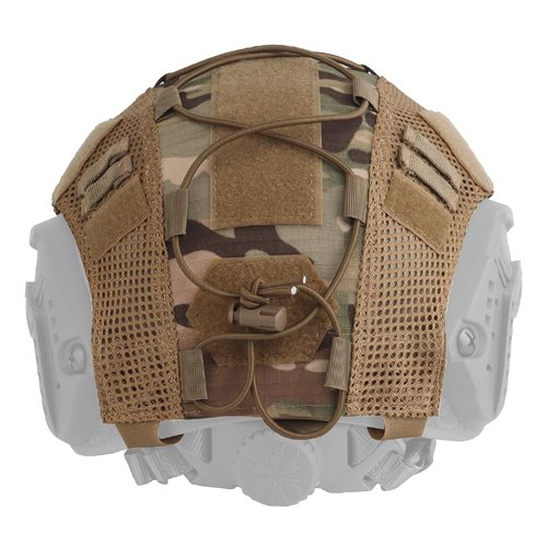 GHILEO Tactical Helmet Cover, Camo Cloth Cover for Airsoft Fast Helmet, Nylon Loops & Shock Cord for Military, Army, Hunting, Shooting, and Paintball Games, Size 10.2'x16.5'