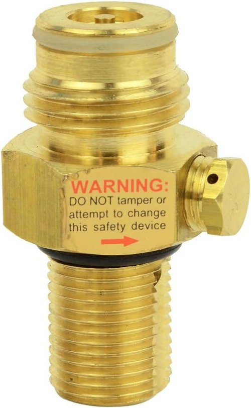 Interstate Pneumatics WRCO2-PV Brass Pin Valve for CO2 Paintball Tank