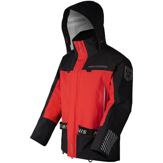 FWG Ice Fishing Jacket - Waterproof Outdoor Gear|Ultimate Protection(Red,Large)