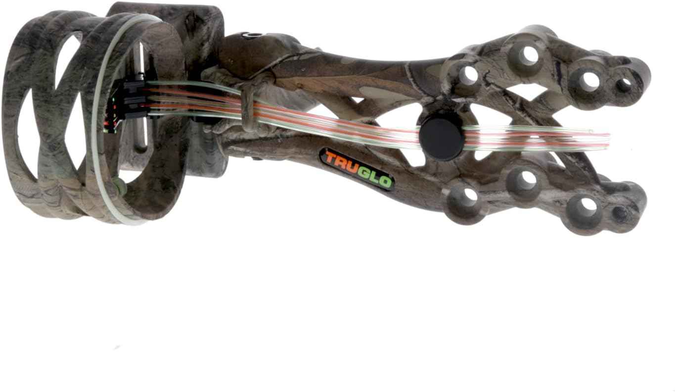 TruGlo Carbon Xtreme 5-Pin Archery Bow Sight - Ultra-Lightweight, Adjustable for Right & Left-Hand Shooters