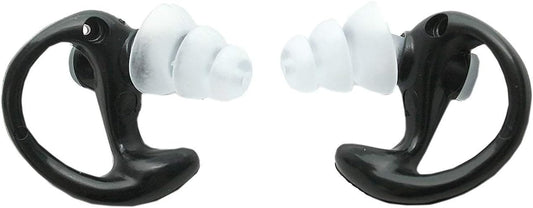 SureFire EP5 Sonic Defenders Max Full-Block Earplugs, triple flanged design, reusable, Black, Large