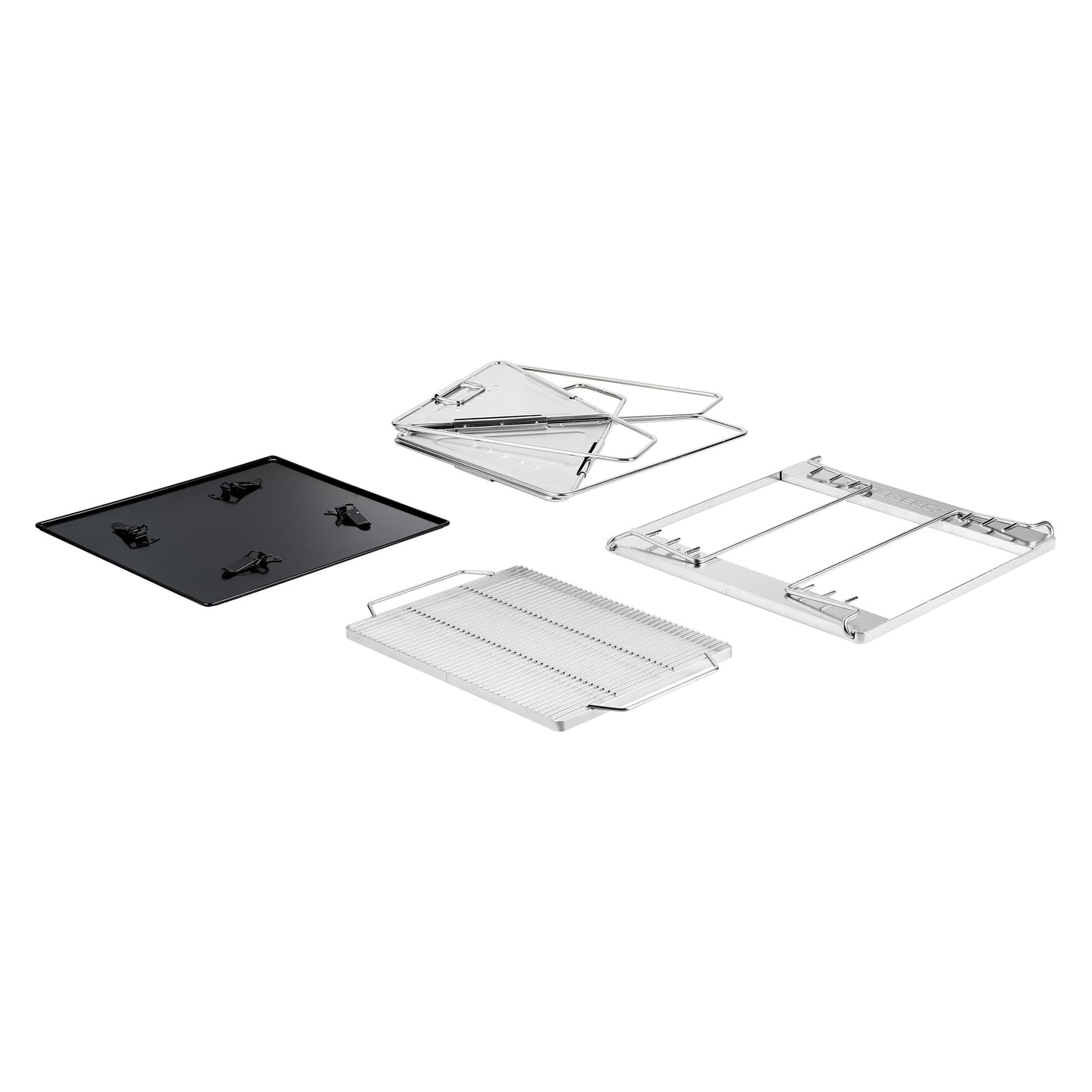 Explorer Bear 20" Stainless Steel Foldable Takibi Fire & Grill with Carrying Bag, Grill Bridge, and Coal Bed | Portable Wood Burning Fire Pit | Perfect for Camping, Outdoors, Patios