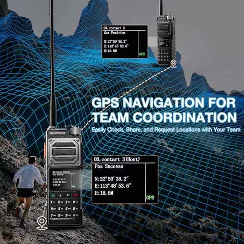 BAOFENG UV-25 PLUS 10W GPS Ham Radio Handheld, Long Range Two Way Radio AM FM NOAA Receiver with 5200mAh Battery USB-C Port, 2" Screen, 1000CH, Fall Detection Alert, Tactical Walkie Talkie for Outdoor