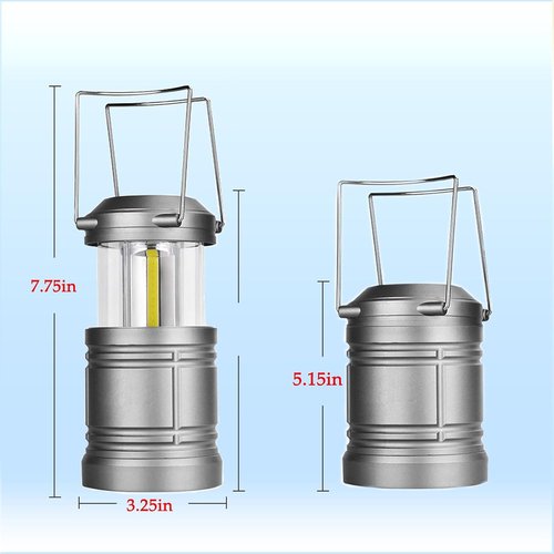 LED Camping Lantern, Battery Powered Hanging Lantern for Outdoor Camping Emergency Power Outages, 4 Pack