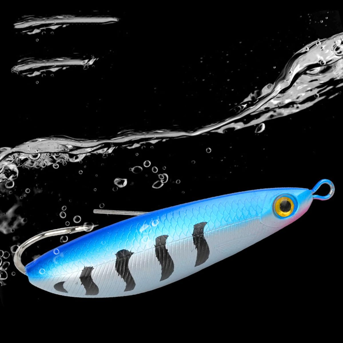 AMHDV Weedless Minnow Hard Lures Topwater Fishing Bait for Freshwater Saltwater (Pack of 5) (8g/0.28oz)
