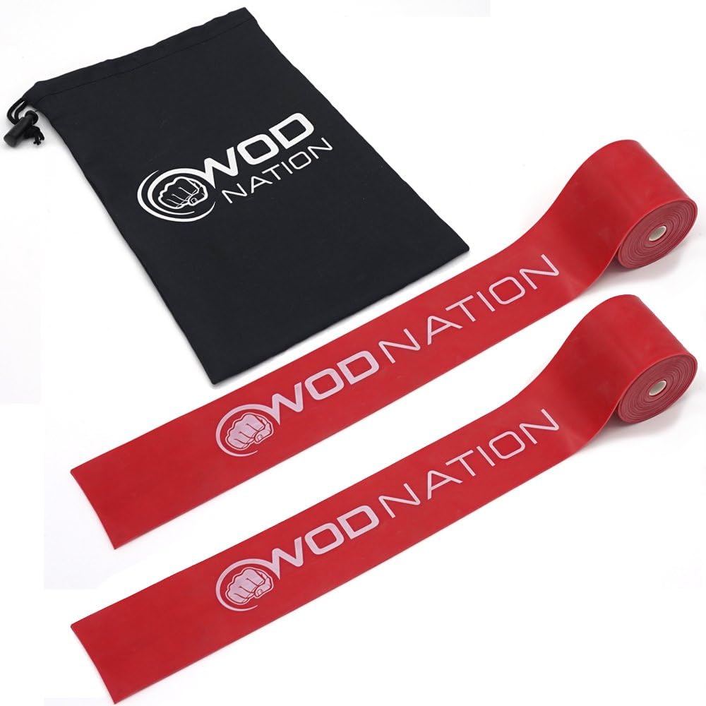 WOD Nation Muscle Floss Bands Recovery Band for Tack and Flossing Sore Muscles and Increasing Mobility : Stretch Band Includes Carrying Case