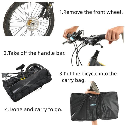 Verpiason Folding Bike Bag - 26-29 Inch Bike Travel Case for Transport