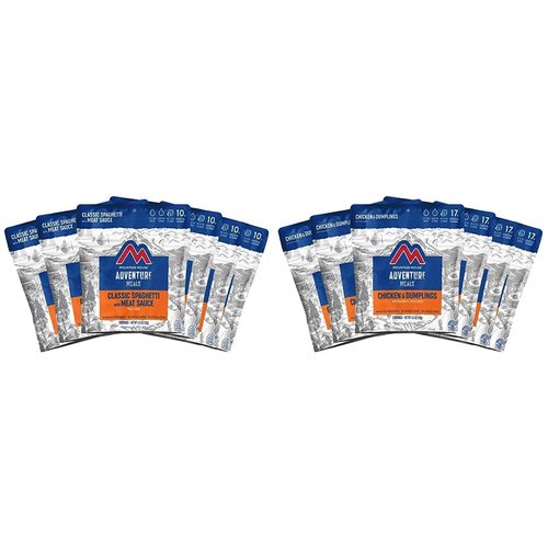 Mountain House Classic Spaghetti with Meat Sauce | Freeze Dried Backpacking & Camping Food |6-Pack & Chicken & Dumplings | Freeze Dried Backpacking & Camping Food |6-Pack