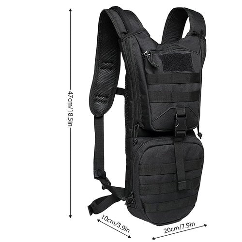 Tactical Molle Hydration Pack Backpack Running Hydration Vest Adjustable Shoulder Strap Water Backpack for Cycling, Hiking, Running, Climbing, Hunting, Biking (Green)