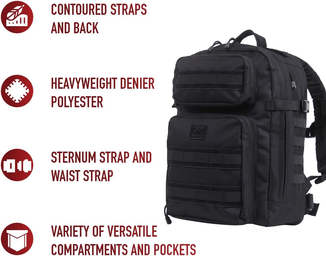 Rothco Fast Mover Tactical Backpack - Outdoor Hiking Pack for EDC Essential Gear (Coyote Brown)