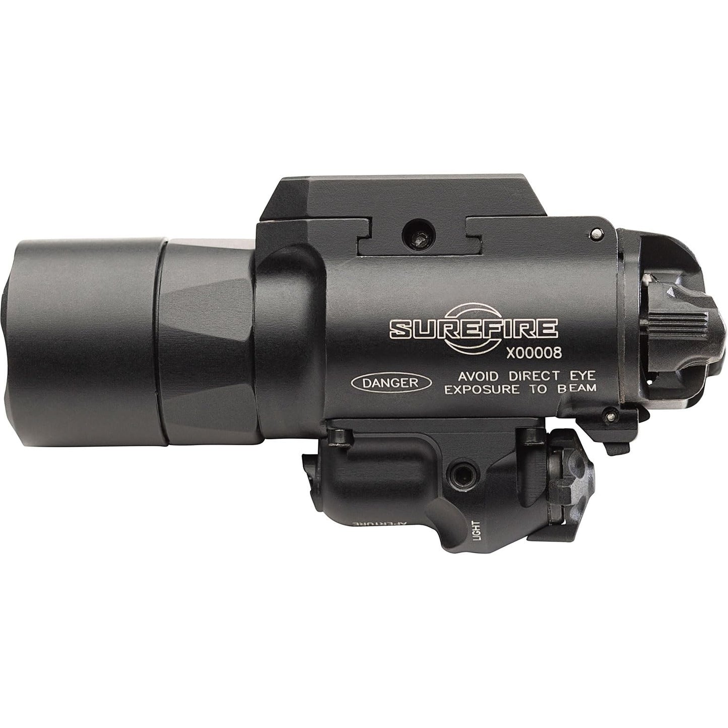 SureFire X400 Turbo 650 Lumen WeaponLight with 635 nm Red Laser, Universal/Pick Mount, 66,000 Candela, IPX4 Waterproof (X400T-A-RD)