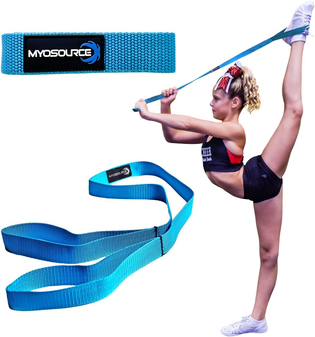 Cheer Kinetic Bands Cheerleader Flexibility and Strength Training | Improve Jumps, Stunts, Landings | 4-Level Leg Resistance Bands & 12 Stunt Strap Color Options, Digital Training Downloads