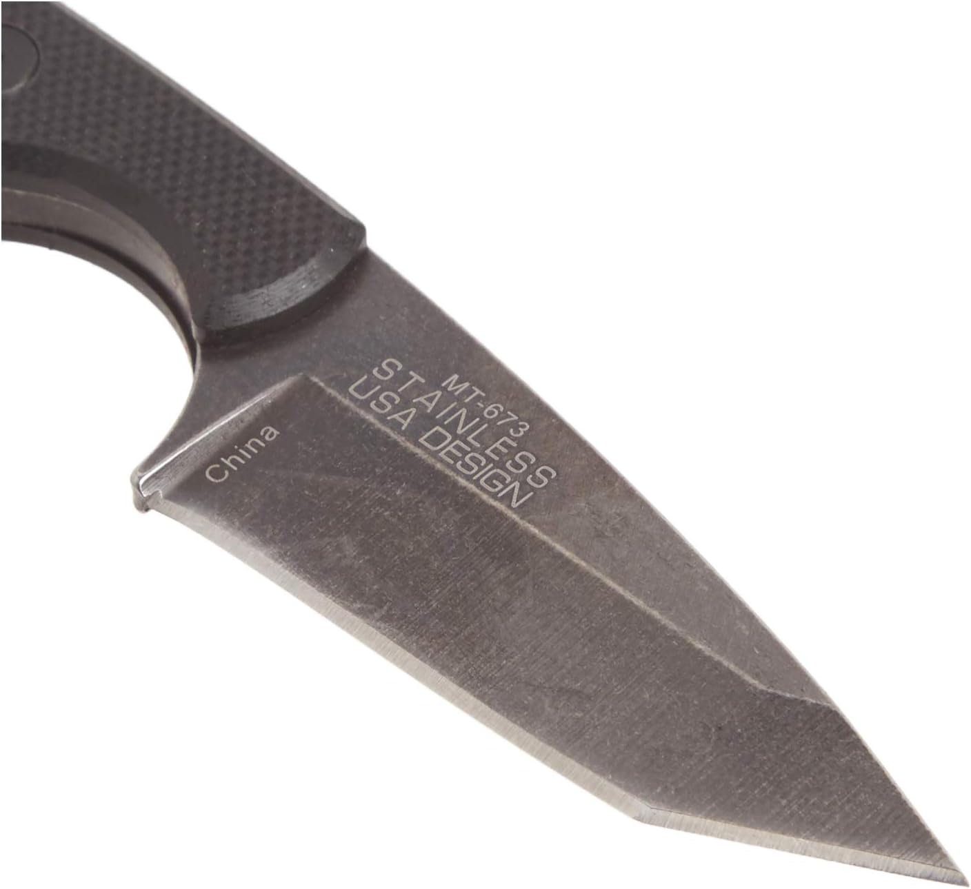 MTECH USA MT-673 Fixed Stainless Steel Blade,5",Black