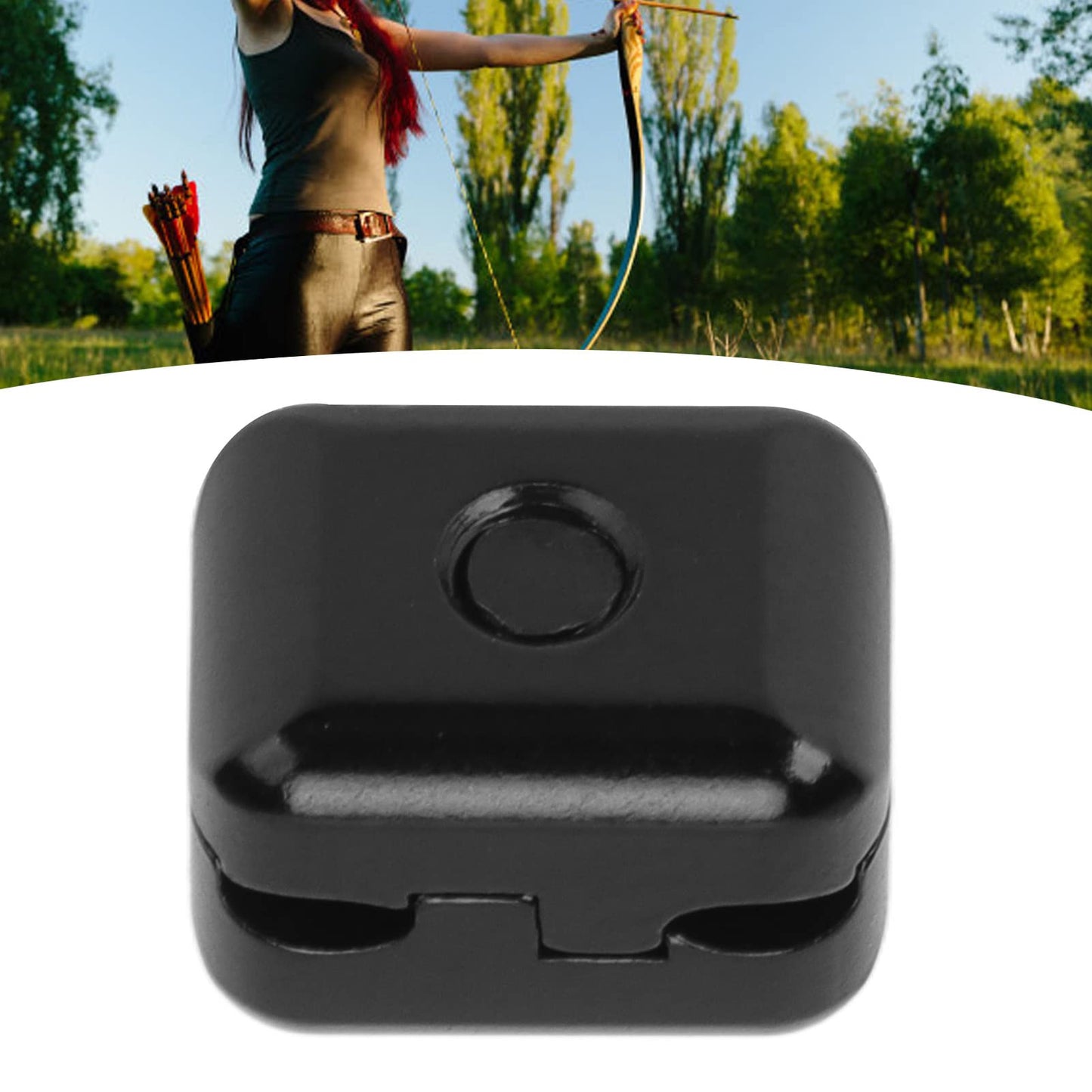 Qiilu Drop Away Rest Clamp Buckle Rest Clamp Buckle Aluminum Alloy Rest Cable Clamp Buckle Metal Fastener Clip Archery Bowstring Adjustment Knob for Drop (Black)