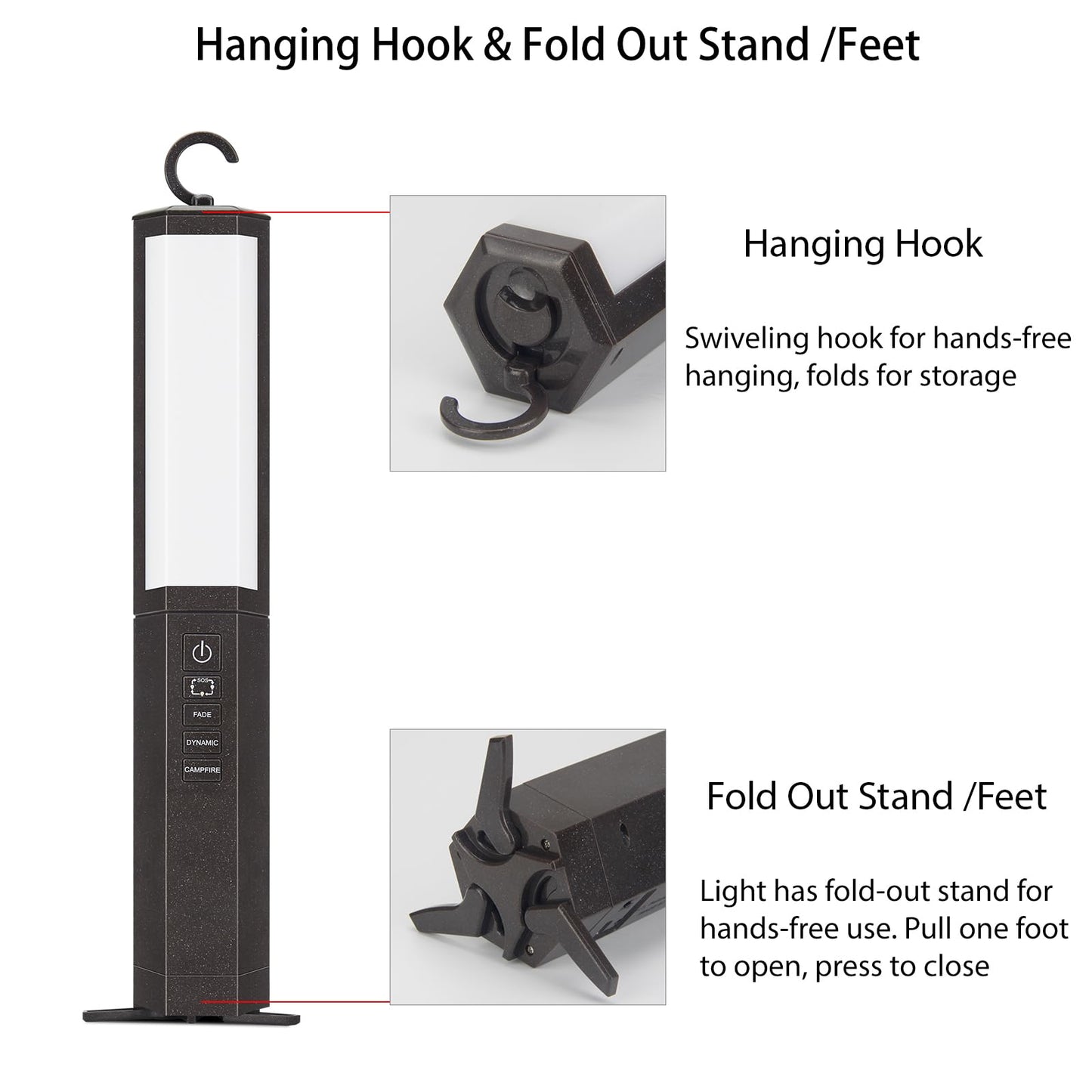 BIGMONAT Camping Lantern , Outdoor Emergency Light ,USB Rechargeable Flashlights,Flicker Flame Mood Decorated Light with 4 Modes ,4000mAH Power Bank for Hiking,Party,Camping ,Fishing ,Searching
