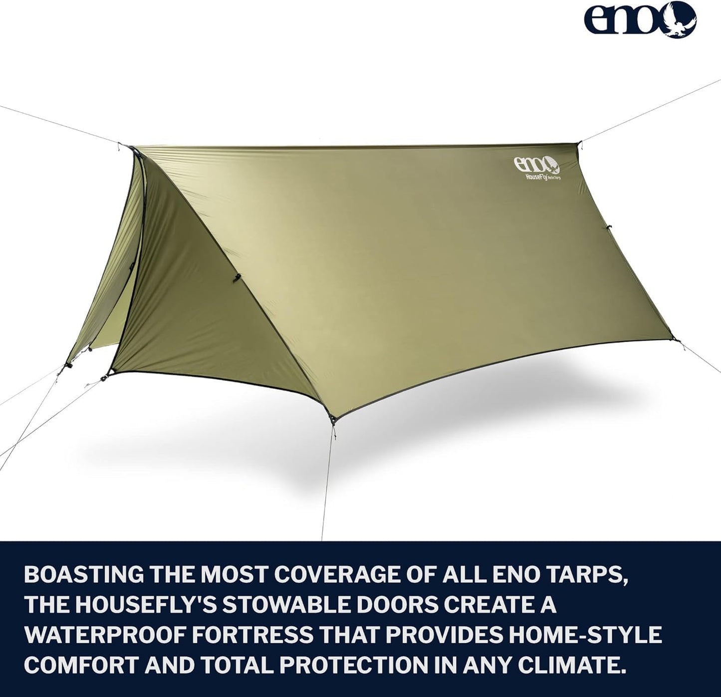 Ultralight Camping Tarp - ENO Eagles Nest Outfitters HouseFly Rain Shelter
