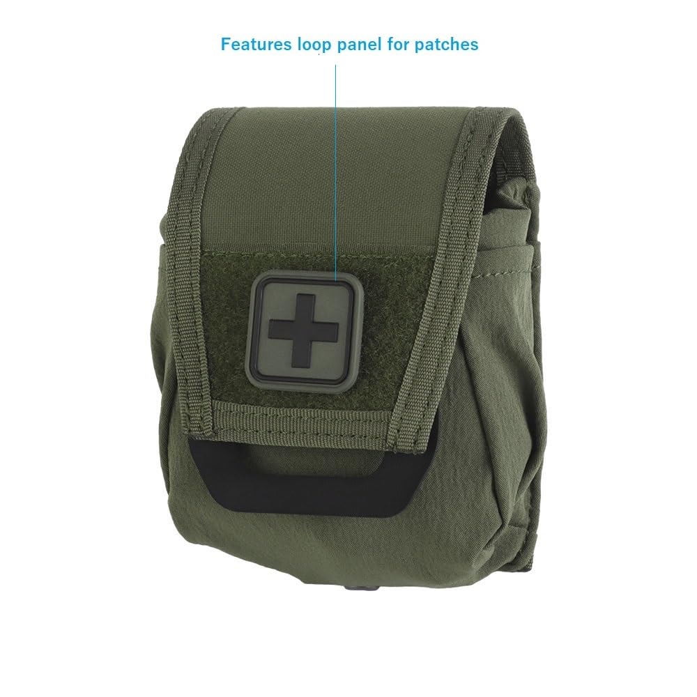 AOTUMUT MOLLE Quick-Pull Medical Pouch,Rip Away Tactical Bleeder First Aid Pouch Belt Medical Shears Holder Empty IFAK Pouch Security Survival Gear