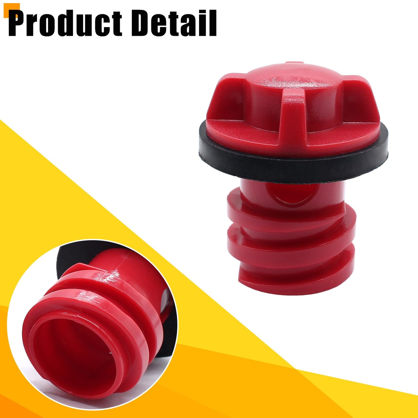 Cionyce 2 Pcs Tank Cooler Drain Plugs 1.1 Inch Dia Plastic Cooler Plug Replacement Red Cooler Drain Plugs Accessories