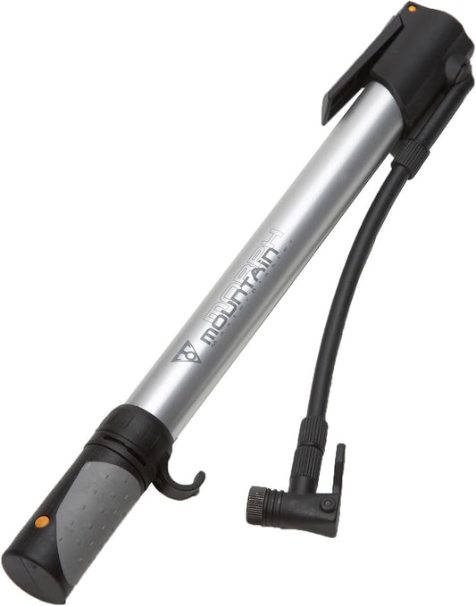 Topeak Mountain Morph Bike Pump , Silver, Black, 35 x 5.8 x 3 cm / 13.8” x 2.3” x 1.2”