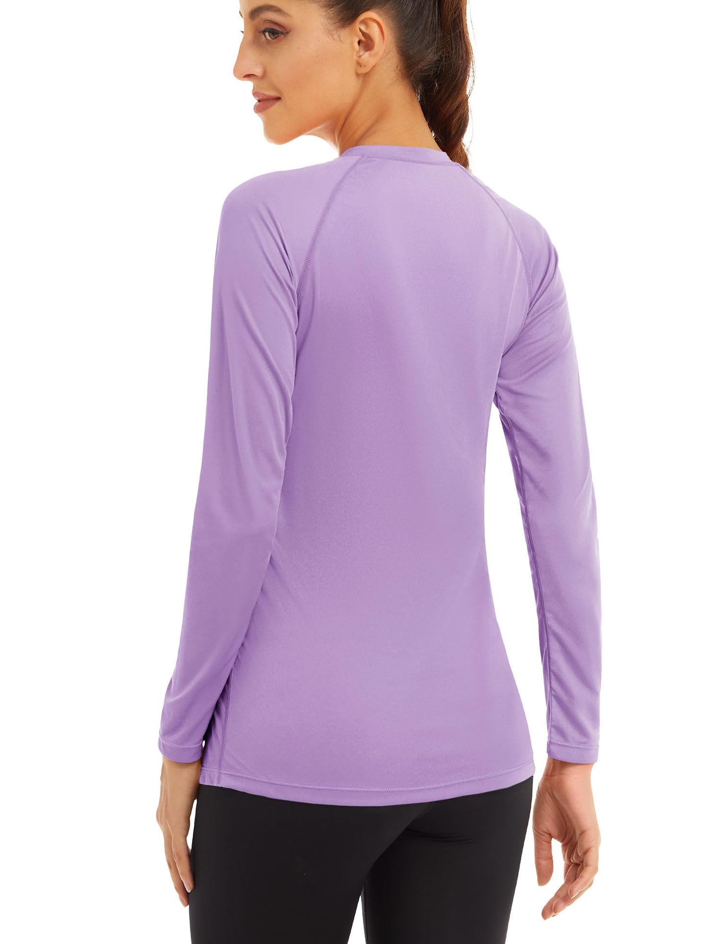 MAGCOMSEN Sweatshirts for Women Running Shirts for Women UV Shirts for Women Workout Shirts Fishing Shirts Womens Long Sleeve Shirts Summer T Shirts Light Purple