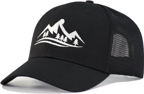 TSSGBL XL,XXL Big Heads Mountain Trucker Hat Snapback Mens Extra Large Baeball Cap Mesh Outdoor Hiking Camping Fishing Golf Ball Cap Black