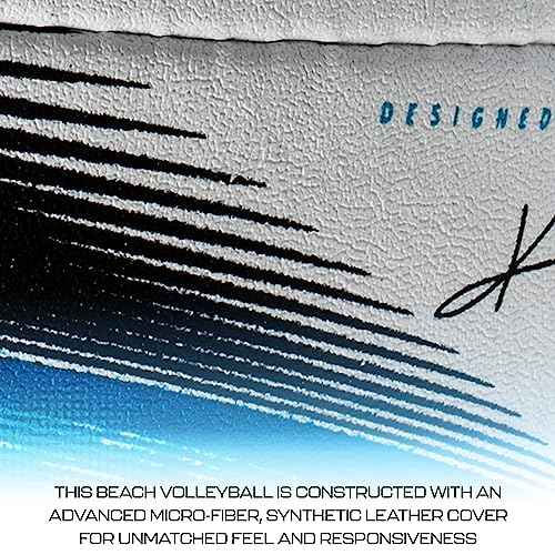 Franklin Sports Pro Beach Volleyball Ball - Kerri Walsh Jennings 9000 Beach Game Sand + Outdoor Volleyball - Competition Ball for Sand + Outdoor Courts - Hand Sewn Synthetic Leather