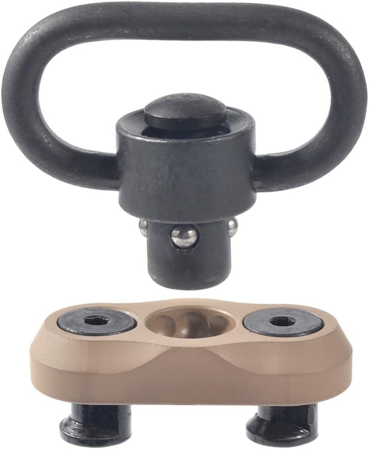 QD Swivel Mount 1.25 inch Push Button with Adaptor Base for Keymod Rail