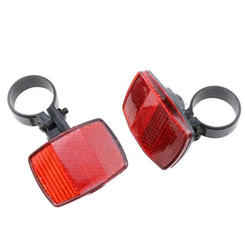 Haidong Bike Safety Warning Reflector Bicycle Reflectors Kit with Reflective Tape Bike Front and Rear Reflector Bike Accessories-2PCS