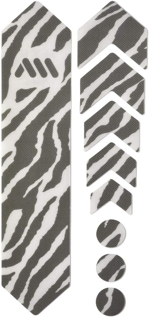 All Mountain Style Bike Frame Protector Universal Fit - 9-Piece Set for Down Tube, Chainstay, Cable Wear, High-Impact Honeycomb PVC to Protect Your Bike from Scratches, Chips and Dings