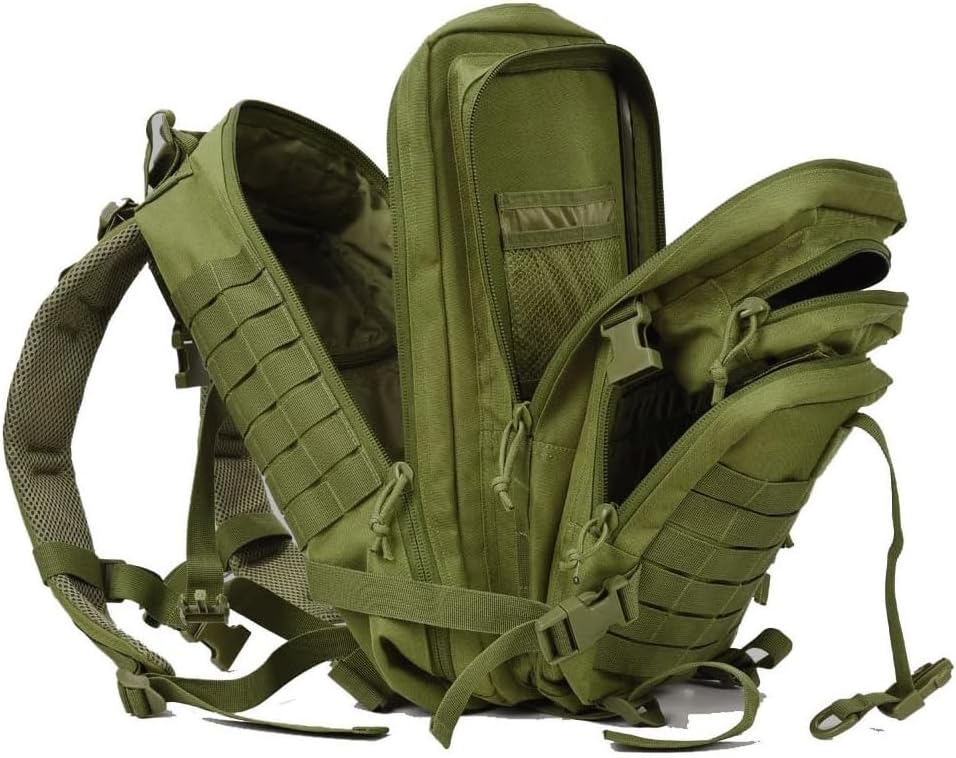 REEBOW GEAR Military Tactical Backpack for Men Large 34L Army 3 Day Assault Pack Molle Bag Backpacks (34L, Black)