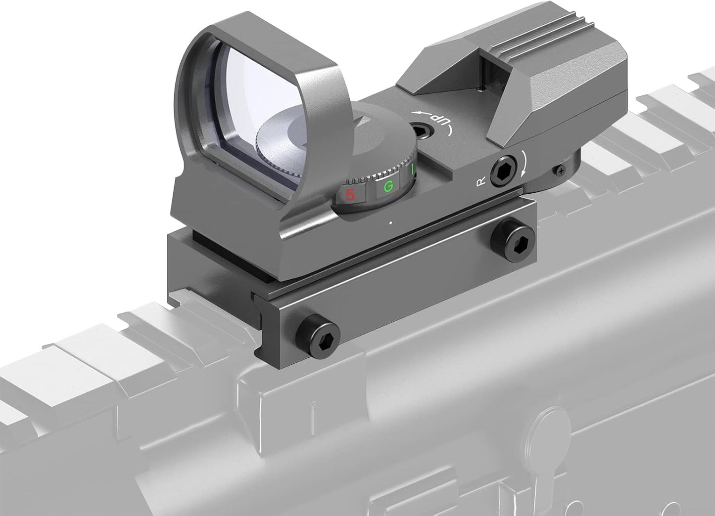 Feyachi Reflex Sight - Adjustable Reticle (4 Styles) Both Red and Green in one Sight!