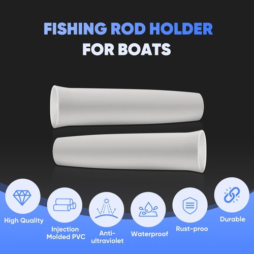 Vinyl Inserts for Fishing Rod Holder | Suitable for Boats, Yachts, and Ships,1-5/8 Inches I.D, 9 Inches Length