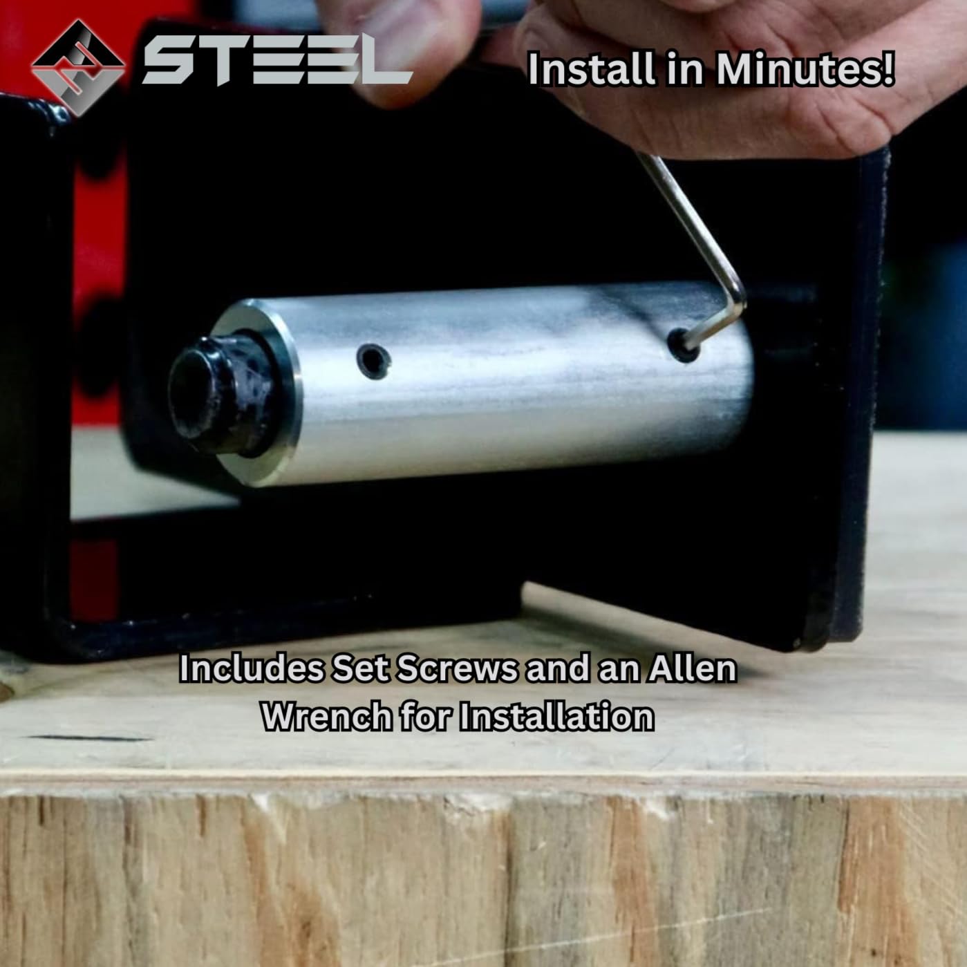 F&F STEEL Power Rack Attachment Pin Adapter Sleeve - 5/8" to 1" - Universal Fitment on Standard 2"x2", 3"x2", and 3"x3" Power Racks, Cages, & Rigs