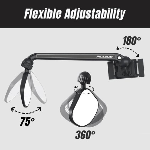 PIDZOOM Bike Helmet Mirror for Cycling- 360° Adjustable and Rotatable Safe Rearview Helmet Mirror for Bicycle Riding Accessories and Other Outdoor Activities, Easy to Install