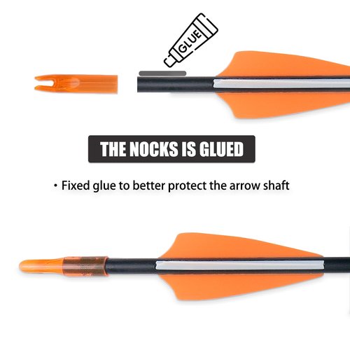 BOWSOUL 28“ Archery Arrows Training Practice Target Arrows for Kids Youth or Beginners Safe Blunt Points Durable Shaft on Recurve Bows Youth Bow and Longbows(Pack of 12) (Orange White)