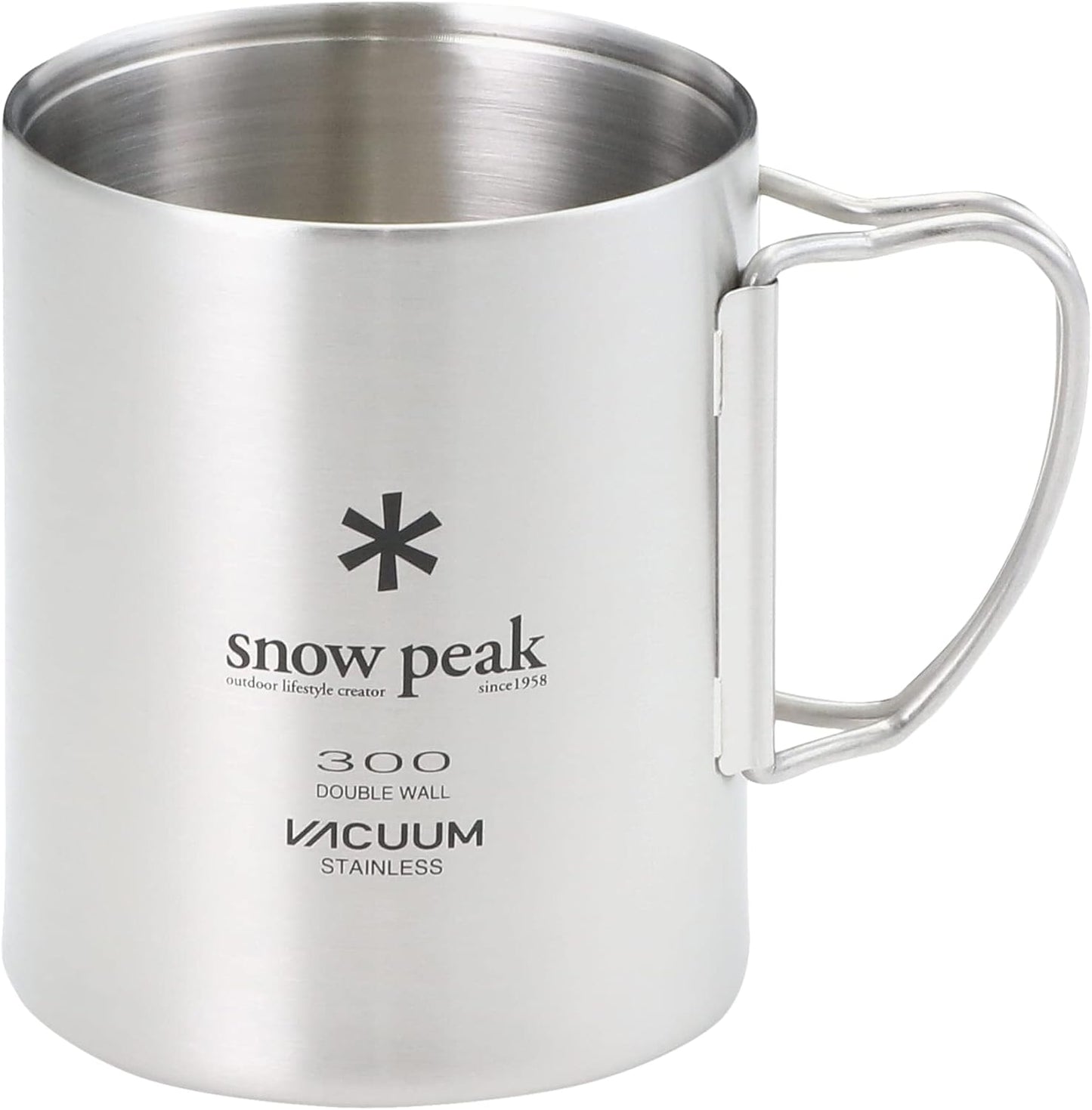 Snow Peak 300ml Double Wall Titanium Insulated Camping Mug - Lightweight & Durable
