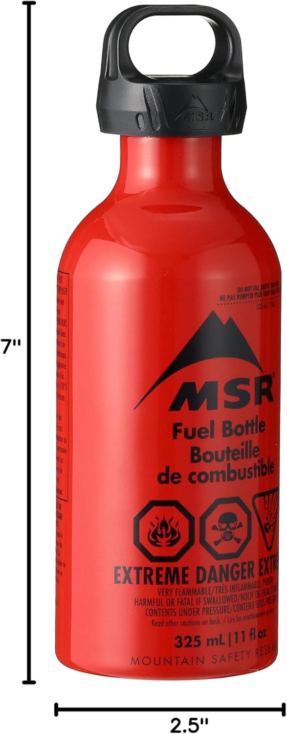 MSR Liquid Fuel Bottle, 11 Ounce, red